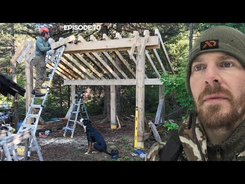 Tractor Breaks Down, Driveway, Garage Roof |EP70| Log Cabin Build on Off-Grid Homestead