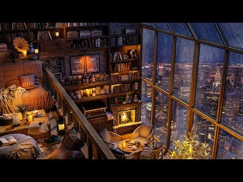 4K Cozy Coffee Shop Ambience with Smooth Jazz Music for Study, Sleep and Work