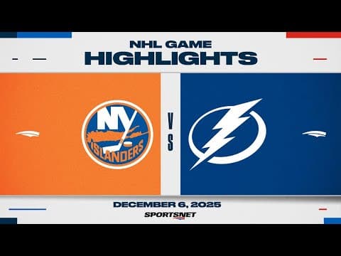 NHL Highlights | Islanders vs. Lightning - December 6, 2025