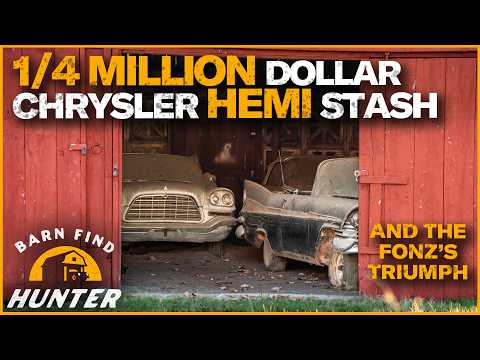 HUGE Hemi Stash, Fonzie's Motorcycle, and George DeLorean's RARE Hot Rod Coupe | Barn Find Hunter