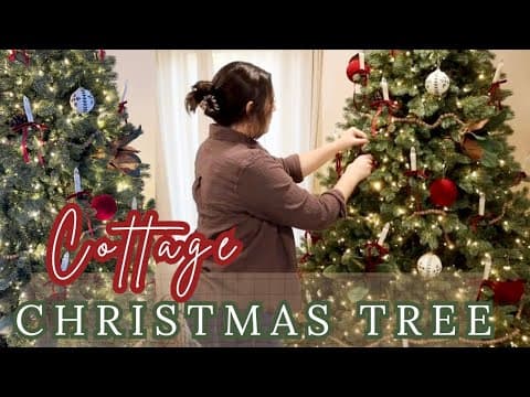 Cozy Cottage Christmas Tree Decorate With Me | Vintage Ornaments Haul + Tree Styling Ideas
