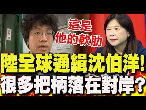 大陸"全球通緝"沈伯洋!李永萍曝他"有很多把柄落在對岸":這是他的軟肋