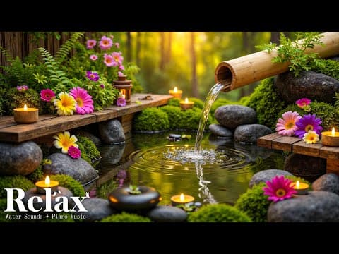 Relaxing Music for Healing + Water Sounds 🌿 Relieves Stress, Calm Anxiety & Depression, Deep Sleep