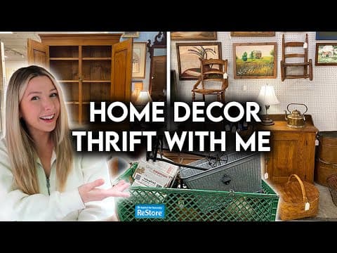 THRIFT + ANTIQUE SHOP WITH ME | HOME DECOR YOU SHOULD THRIFT