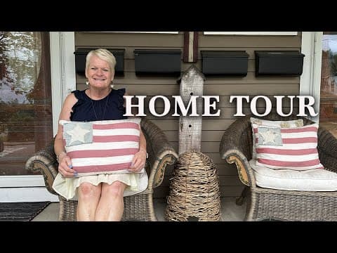 New England Primitive Americana Country Home Tour/Small Living