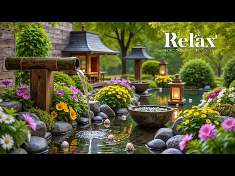 Healing Piano with Flowing Water Sounds 🌿 Deep Sleep, Relieve Stress, Anxiety and Depression