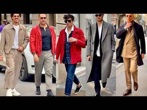 March 2025 🇮🇹Italian Men Street Style & Men’s Shopping in Milan 🇮🇹Spring Men’s clothing & footwear