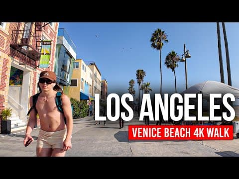 LOS ANGELES, USA 🇺🇸 Venice to Santa Monica – Where the Sunset Never Ends | 4K Walking Tour