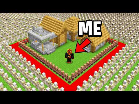 Villagers SPLIT The Village in HALF Against Iron Golems!