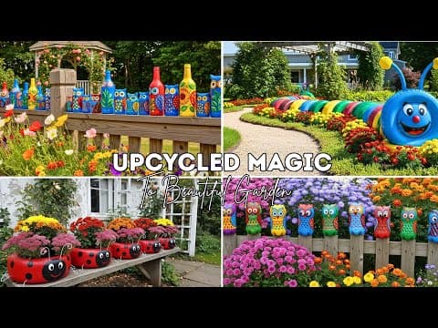 Upcycling Trash Into Beauty ♻️ 15+ DIY Garden Design Ideas for Small Spaces & Rustic Backyards