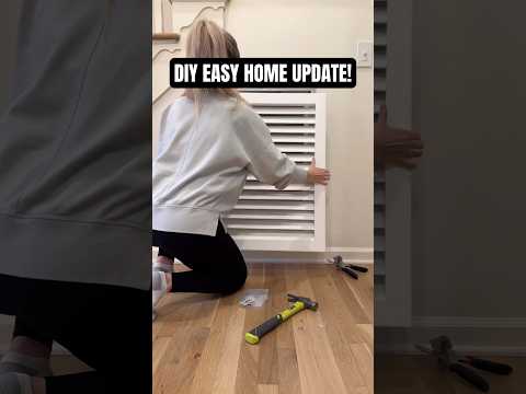 DIY: How To Update Your Air Return Vent Cover #homerenovation #interiordesign #amazon #amazonfinds