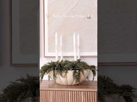 3-minute DIY Adventskranz #cristmasdecor #adventskranz #christmas #homedecor #winterdecor