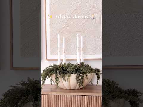 3-minute DIY Adventskranz #cristmasdecor #adventskranz #christmas #homedecor #winterdecor