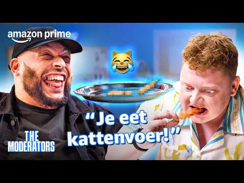 Yordi en Qucee doen de Good Luck Guys eetproef! 🤢 | The Moderators NL | #4