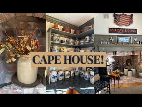 Inside a Beautiful Cape Cod Reproduction Colonial | Primitive Colonial Home Tour