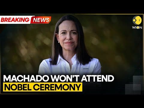 Breaking: Machado Won’t Attend Nobel Ceremony, Daughter to Receive Award | WION