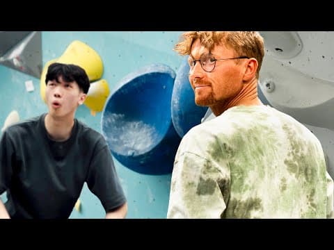 Pro Climber pretend to be a beginner at crowded gym in Sydney