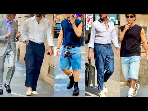 🔥Milanese Style 🇮🇹2025 Italian Summer Men’s Street Style #mensfashion #voguejapan