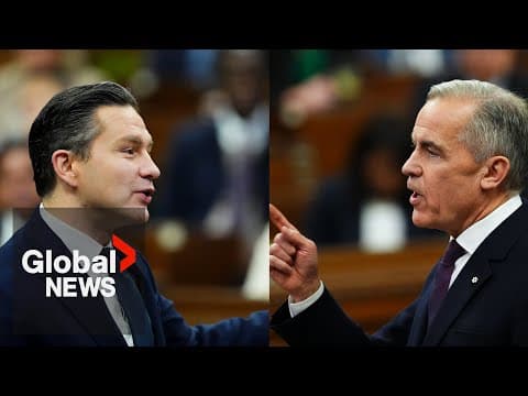 Poilievre, Carney spar during spirited debate ahead of Conservatives’ Alberta-BC pipeline vote