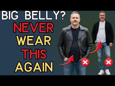 Most Men with a BIG BELLY Dress Like This – Stop Doing It! | 40+ Men's Fashion