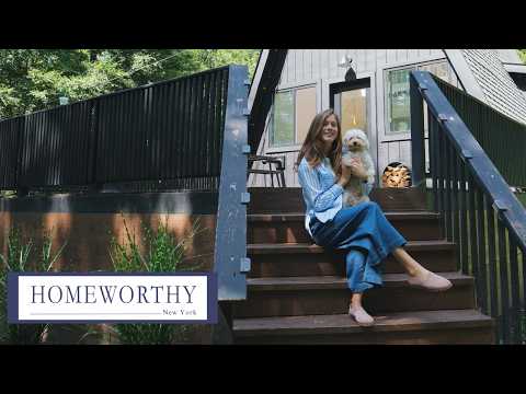 NEW YORK HOUSE TOUR | A Serene 1960s Upstate A-Frame Cabin with Cozy Minimalist Design