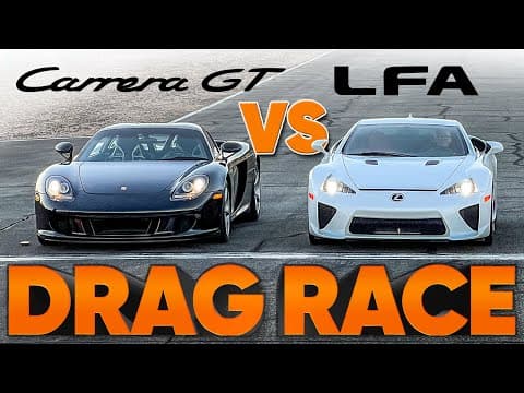 The World's Best-Sounding Drag Race: Lexus LFA vs Porsche Carrera GT vs Audi RS3 — w/ Jason Cammisa