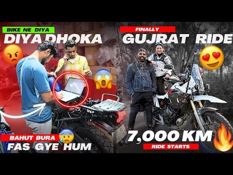 Finally 7000 Km ki Gujrat Ride shuru 😍 lkn ek Bike ne End moke par dhoka de diya 😣 Bure fass gye 😭