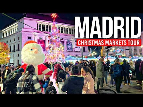 MADRID, Spain 🇪🇸 Christmas Markets & Winter Color | 4K Walking Tour