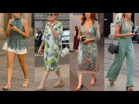 ITALY SUMMER DRESSES TRENDS T 31°C | MILAN HOT STREET STYLE | TIMELESS ELEGACE OF FASHION LOOKS 2025
