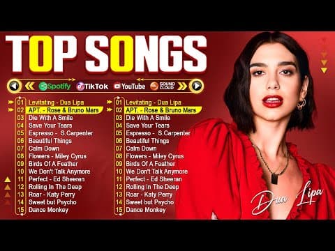 Dua Lipa, Bruno Mars, Adele, Ed Sheeran, Maroon 5, Rihanna, The Weeknd 💎 Billboard Top 50 This Week