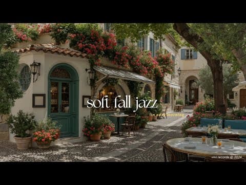 Quiet Jazz for Cozy Morning 🍂🌤️ Soft Fall Day | Beautiful Outdoor Garden Background Music for Focus