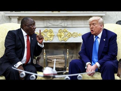 Watch: President Trump clashes with South African President Ramaphosa in Oval Office meeting