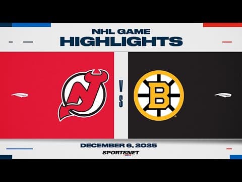 NHL Highlights | Devils vs. Bruins - December 6, 2025