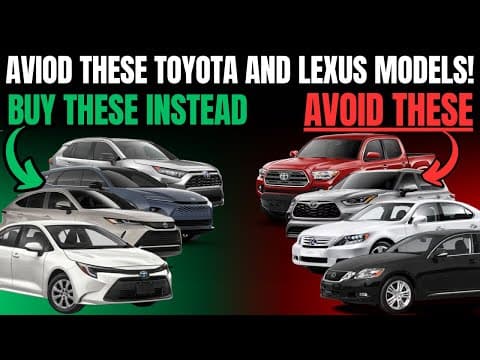 Toyota and Lexus Models You Should Avoid Buying Used!
