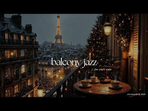 Soothing Jazz Music for Chill Cafe Ambience | Outdoor Balcony in Winter | Work, Focus Jazz